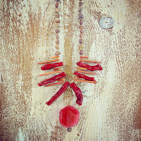 Necklace Scoop Red Coral-2051