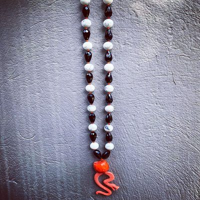 necklace orange snake